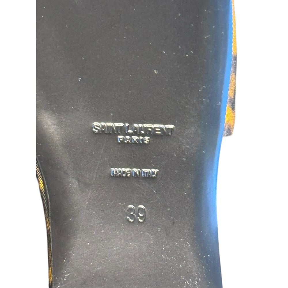 Saint Laurent NIB Carlyle Flat Slide in Leopard Size 39 - Picture 11 of 13